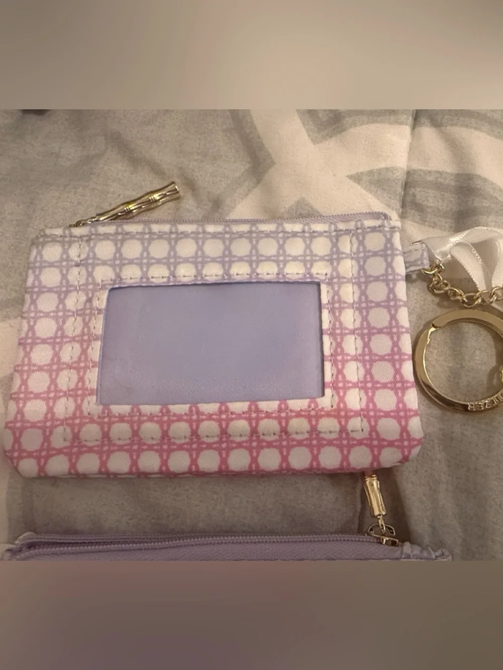 Lilly Pulitzer Pink to Lavender Ombre Card Pouch with Gold Accents